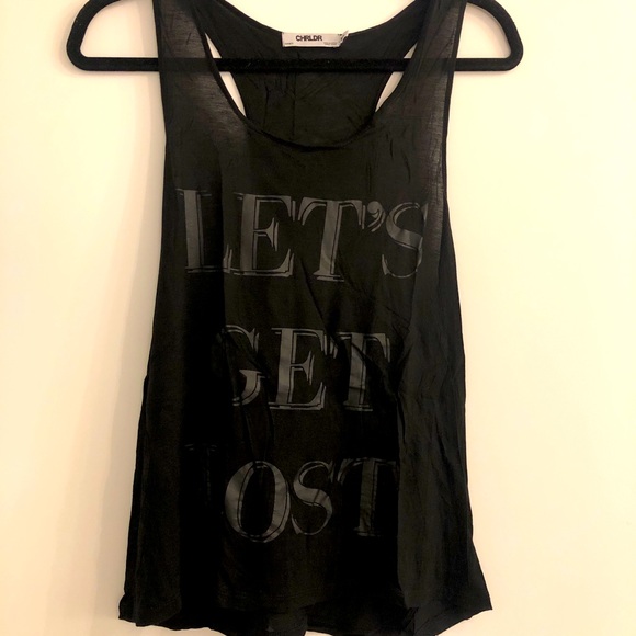 Awesome Chrldr black racerback tank size S - Picture 1 of 3